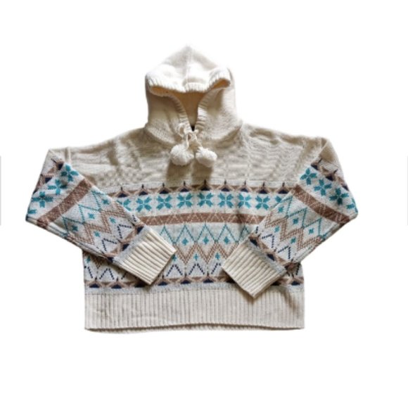 Derek Heart womens size 2XL Soft Sweater Knit Hoodie Pullover Multicolor Print - Picture 1 of 8